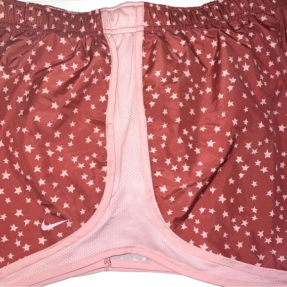 Nike Tempo Dri-Fit size 1X mauve w pink stars & trim 3” athletic running shorts - Picture 11 of 16